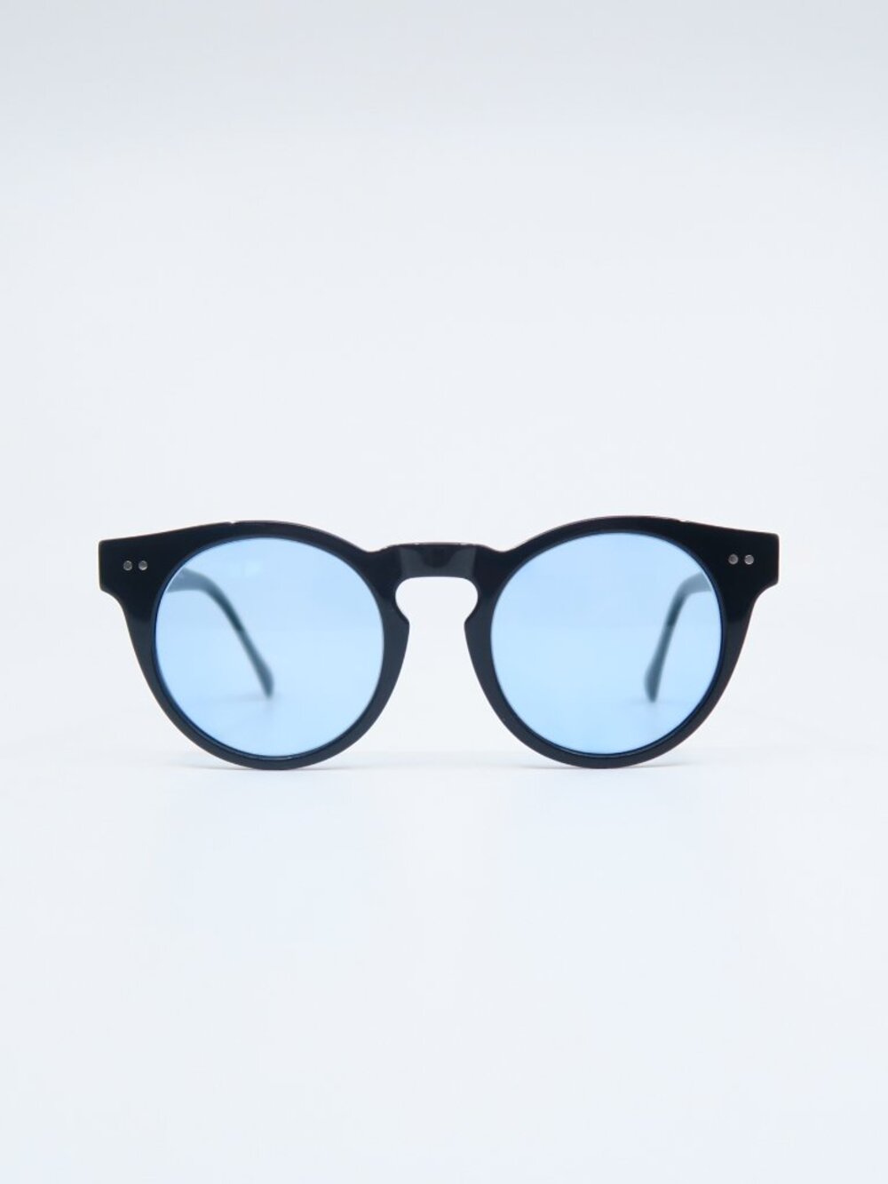 Light Tint Black and Blue Lenses, New, Round, Fashion Unisex Sunglasses.